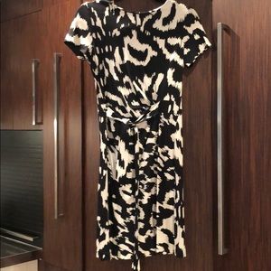 Black and white silk Diane von Furstenberg dress